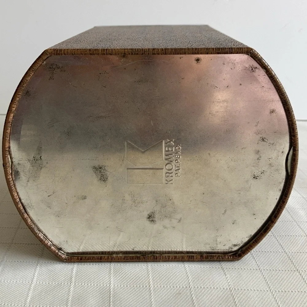 Vintage flour container kitchen shelf decor Kromex retro